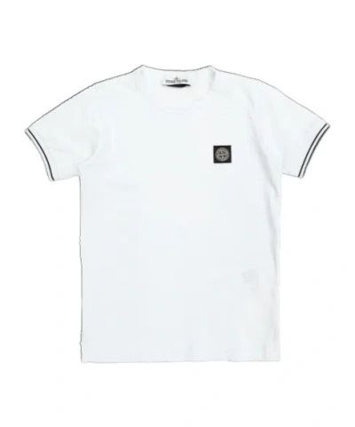 STONE ISLAND STONE ISLAND JUNIOR COMPASS-BADGE CREWNECK T-SHIRT