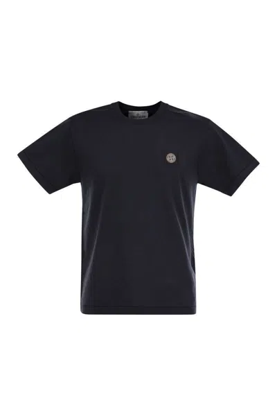 STONE ISLAND STONE ISLAND SHORT-SLEEVED T-SHIRT WITH COMPASS LOGO PATCH