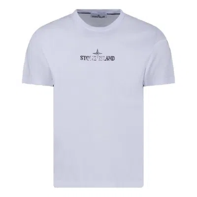 STONE ISLAND STONE ISLAND Stamp Centre Logo T-shirt 'White'