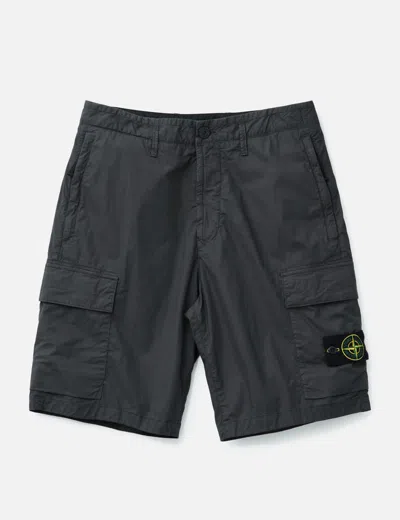 STONE ISLAND STRETCH COTTON TELA BERMUDA SHORTS