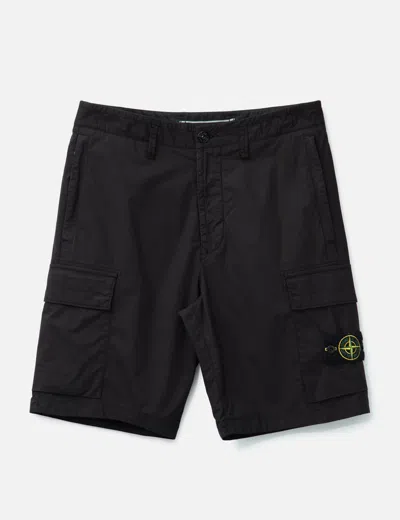 STONE ISLAND STRETCH COTTON TELA BERMUDA SHORTS