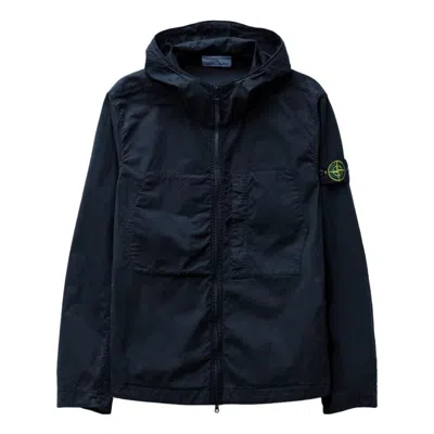 STONE ISLAND STONE ISLAND Supima Cotton Twill Stretch Hooded Jacket 'Navy'
