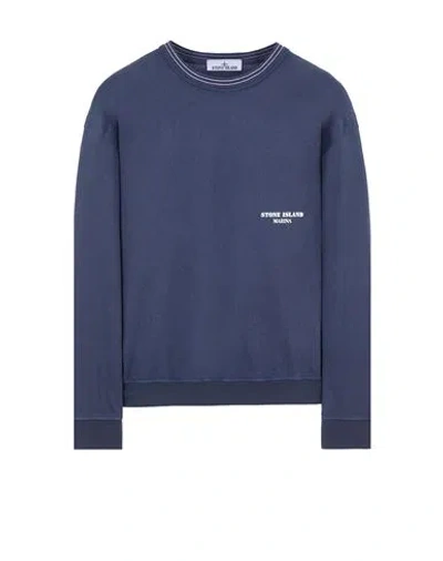 STONE ISLAND STONE ISLAND SWEATSHIRT BLUE COTTON
