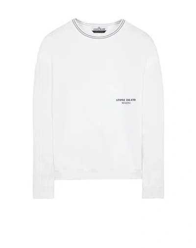 STONE ISLAND STONE ISLAND SWEATSHIRT BLANC COTON