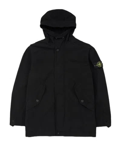 STONE ISLAND STONE ISLAND LOGO PATCH HOODED JACKET