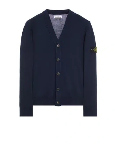 STONE ISLAND STONE ISLAND TRICOT BLEU COTON