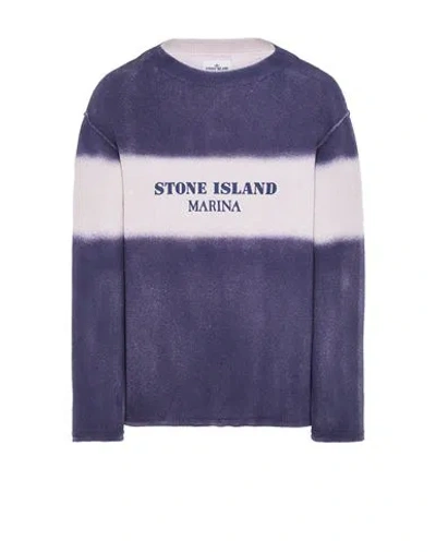STONE ISLAND STONE ISLAND TRICOT BLEU COTON