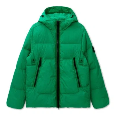 STONE ISLAND STONE ISLAND Wappen Patch Garment Dyckring Claup Nylon Down TC Hooded Padded 'Green'