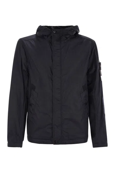 STONE ISLAND STONE ISLAND WINDPROOF HOODED JACKET WITH ANTI-DRIP