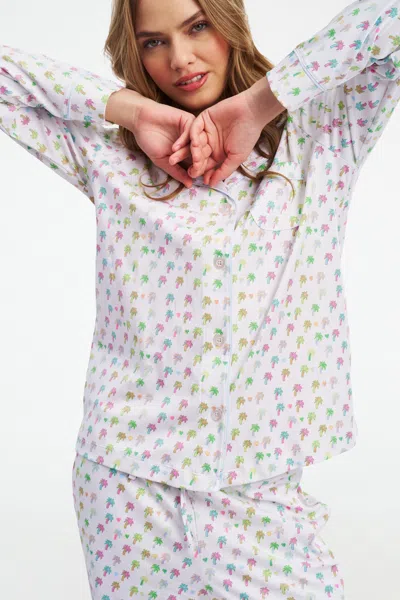 STONEY CLOVER LANE PALM DREAMS LONG SLEEVE POLO PAJAMAS