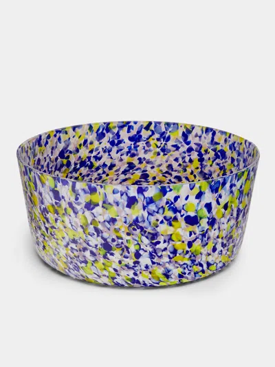 STORIES OF ITALY MACCHIA SU MACCHIA HAND-BLOWN MURANO GLASS LARGE BOWL