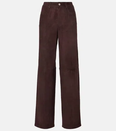 STOULS MYTHÉO SUEDE WIDE-LEG PANTS