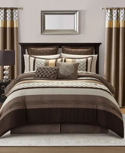 STRATFORD PARK AVALON GEOMETRIC 16-PC. COMFORTER SET, KING