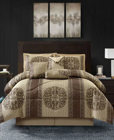 STRATFORD PARK MYHAND MEDALLION 7-PC. COMFORTER SET, KING