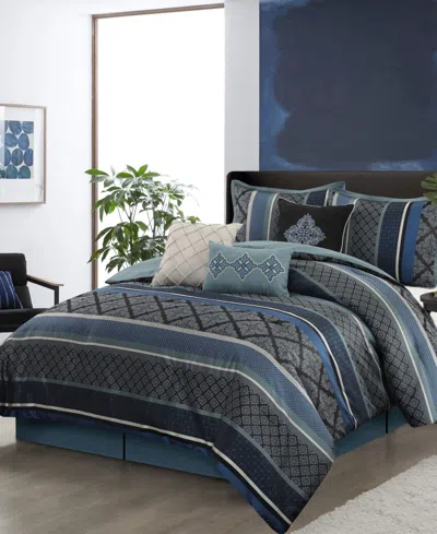 STRATFORD PARK TEFIA JACQUARD DAMASK 7-PC. COMFORTER SET, CALIFORNIA KING