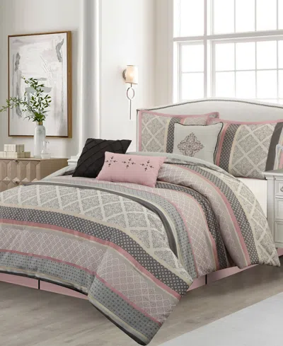 STRATFORD PARK TEFIA JACQUARD DAMASK 7-PC. COMFORTER SET, CALIFORNIA KING