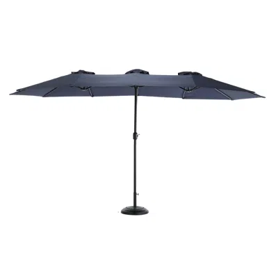 STREAMDALE FURNITURE STREAMDALE 14.8 FT DOUBLE SIDED OUTDOOR UMBRELLA RECTANGULAR LARGE WITH CRANK
