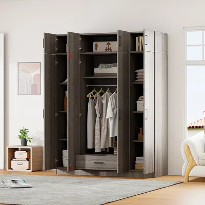 STREAMDALE FURNITURE STREAMDALE 4-DOOR WARDROBE WITH 1 DRAWER AND TOP CABINET