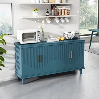 STREAMDALE FURNITURE STREAMDALE 59.84" LARGE CABINET FOR VARIOUS ROOMS (BLUE)