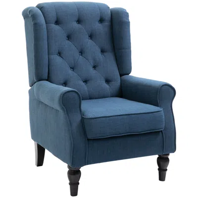 STREAMDALE FURNITURE STREAMDALE BUTTON-TUFTED ACCENT CHAIR WITH HIGH WINGBACK