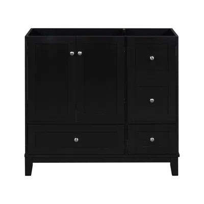 STREAMDALE FURNITURE STREAMDALE [CABINET ONLY] 36" BATHROOM VANITY-BLACK (SINK NOT INCLUDED)