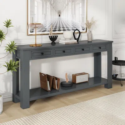 STREAMDALE FURNITURE STREAMDALE CONSOLE TABLE/SOFA TABLE WITH STORAGE DRAWERS AND BOTTOM SHELF