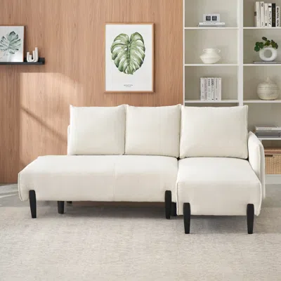 STREAMDALE FURNITURE STREAMDALE CORDUROY SOFA WITH 3 PILLOWS - BEIGE
