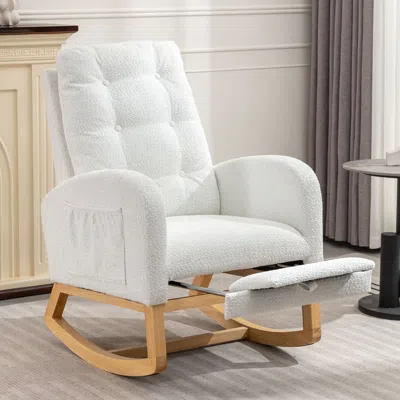 STREAMDALE FURNITURE STREAMDALE HIGH BACK ACCENT ROCKING CHAIR WITH FOOTREST