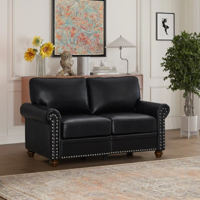 STREAMDALE FURNITURE STREAMDALE LIVING ROOM SOFA LOVESEAT FAUX LEATHER