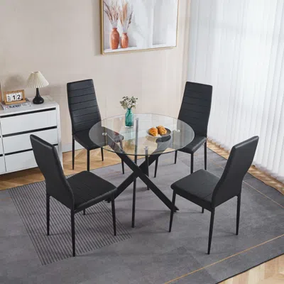 STREAMDALE FURNITURE STREAMDALE MID-CENTURY DINING SET FOR 4-6: TABLE & END TABLE