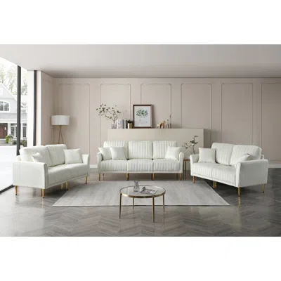 STREAMDALE FURNITURE STREAMDALE MODERN UPHOLSTERED SOFA 3 SEATER COUCHES AND 2 SET OF 2 SEATER COUCHSES