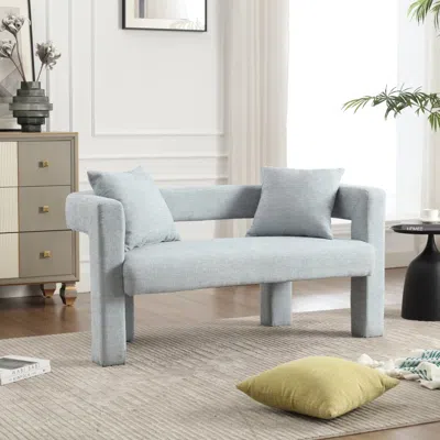 STREAMDALE FURNITURE STREAMDALE MODERN VELVET 2-SEATER LOVESEAT SOFA FOR LIVING