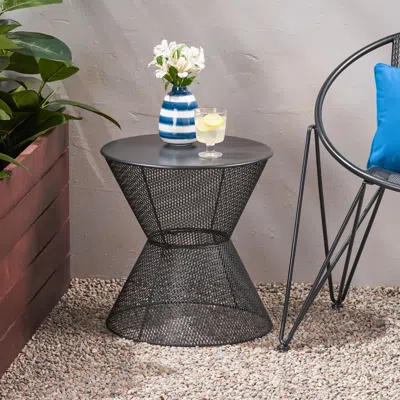 STREAMDALE FURNITURE STREAMDALE NEVADA MESH HOURGLASS OUTDOOR SIDE TABLE