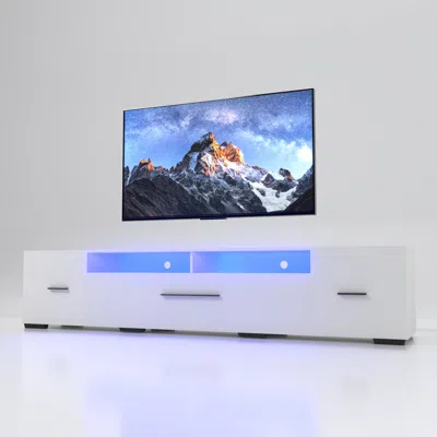 STREAMDALE FURNITURE STREAMDALE RGB LED TV CABINET WITH 90% STORAGE SPACE AND MULTICOLOR MODES