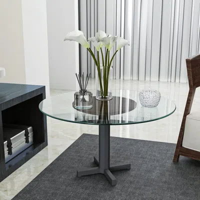 STREAMDALE FURNITURE STREAMDALE ROUND TEMPERED GLASS TABLE TOP CLEAR GLASS 1/4 INCH THICK ROUND