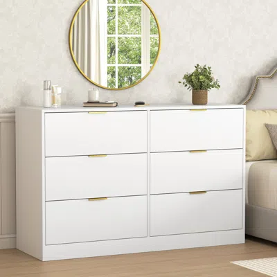 STREAMDALE FURNITURE STREAMDALE SIMPLY MODERN 6-DRAWER DRESSER - WHITE