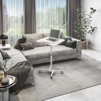 STREAMDALE FURNITURE STREAMDALE SIT TO STAND MOBILE LAPTOP COMPUTER STAND WITH HEIGHT ADJUSTABLE