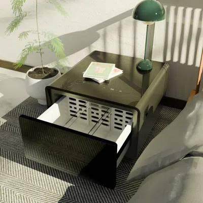 STREAMDALE FURNITURE STREAMDALE SMART SIDE TABLE WITH BUILT-IN FRIDGE