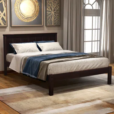 STREAMDALE FURNITURE STREAMDALE TWIN PLATFORM BED FRAME WITH HEADBOARD, WOOD SLATS