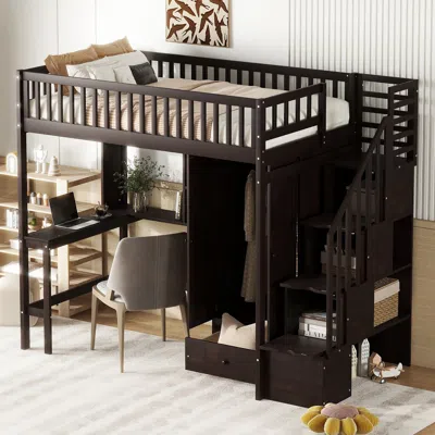 STREAMDALE FURNITURE STREAMDALE TWIN SIZE LOFT BED WITH BOOKSHELF