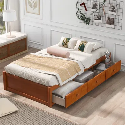 STREAMDALE FURNITURE STREAMDALE TWIN SIZE PLATFORM STORAGE BED WITH 3 DRAWERS