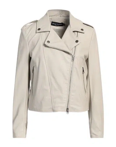 STREET LEATHERS STREET LEATHERS WOMAN JACKET BEIGE SIZE XL POLYURETHANE, VISCOSE