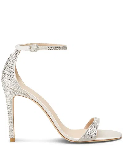 STUART WEITZMAN 100MM NUDIST SHINE SANDALS