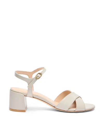 STUART WEITZMAN STUART WEITZMAN, DAYNA BLOCK 50, SANDALS AND WEDGES, CREAM, PATENT