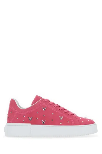 STUART WEITZMAN STUART WEITZMAN FUCHSIA SUEDE SNEAKERS