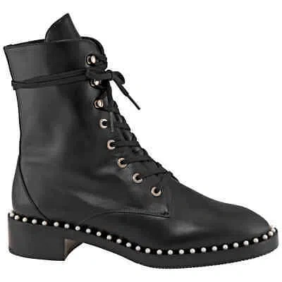 STUART WEITZMAN STUART WEITZMAN LADIES BLACK SONDRA SMOOTH ANKLE BOOTS
