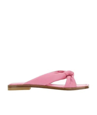 STUART WEITZMAN LEATHER FLAT SLIPPERS