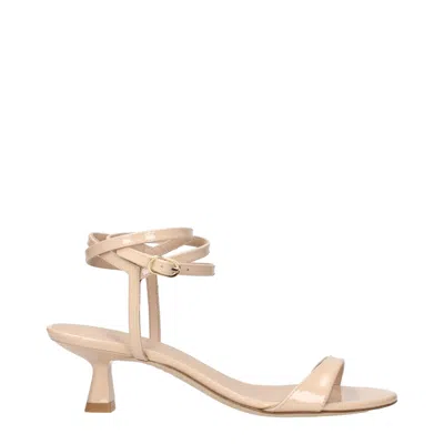 STUART WEITZMAN LEATHER STILETTO HEELS WOMEN'S SANDALS