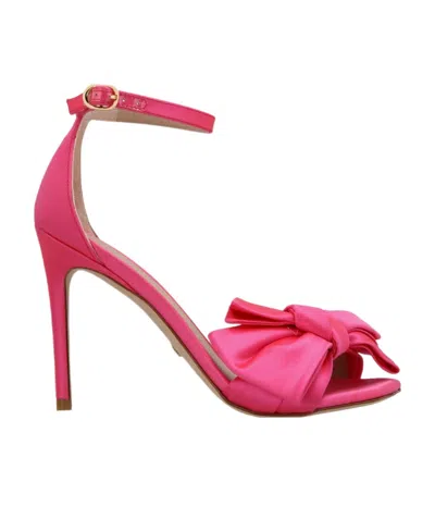 STUART WEITZMAN LOGO HIGH-HEELED SANDALS