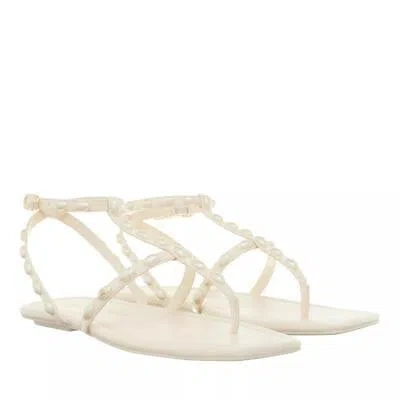 STUART WEITZMAN STUART WEITZMAN PEARLITA FLAT SANDAL SEASHELL WHITE NEU & OVP 1358162